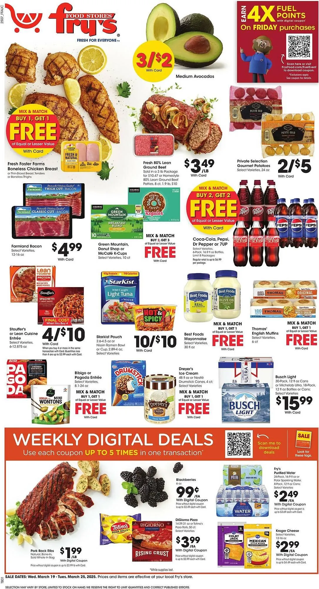 Weekly ad Fry's Weekly Ad from March 19 to March 25 2025 - Page 1