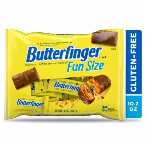 Butterfinger, Chocolatey Peanut-Buttery, Individually Wrapped Fun Size Candy Bars