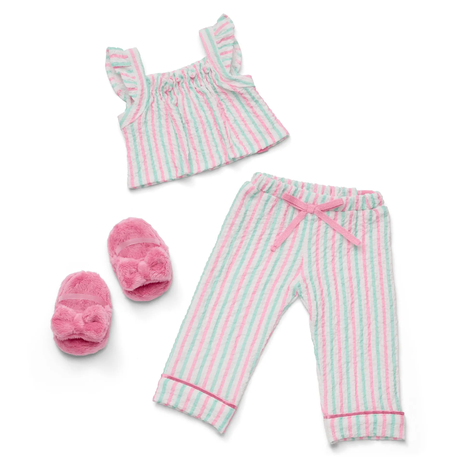 Raquel’s™ Coastal Stripes Pajamas for Girls & 18-inch Dolls