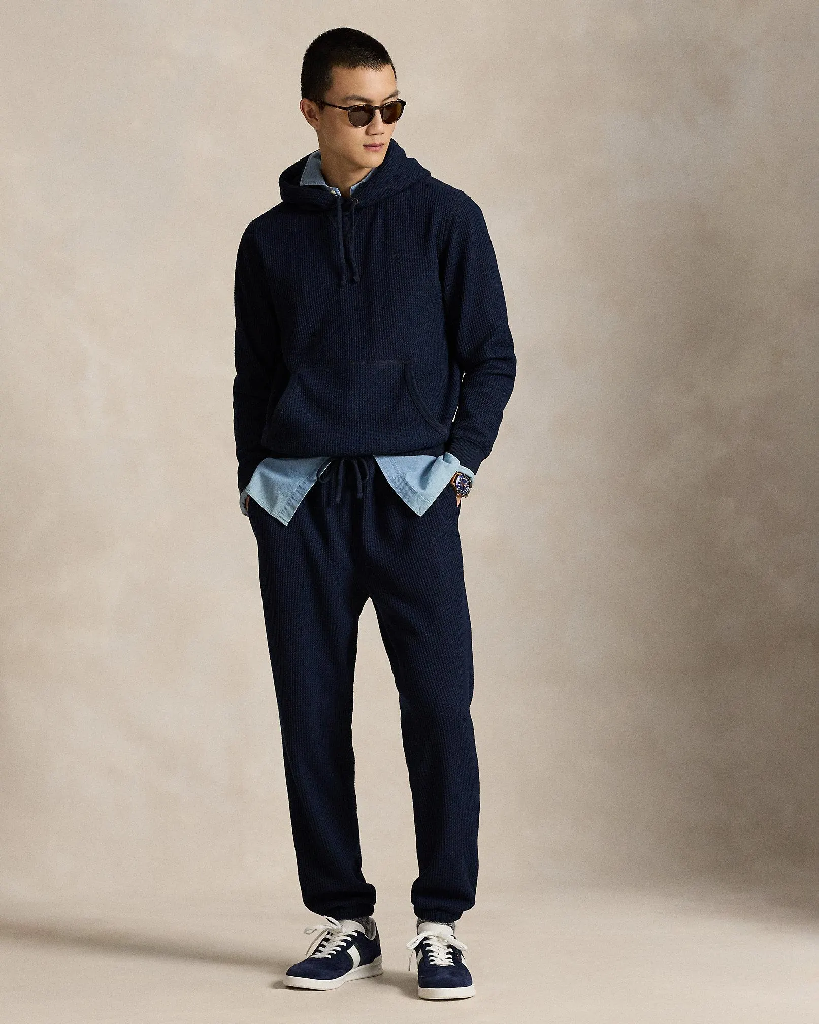 Waffle-Knit Fleece Sweatpant