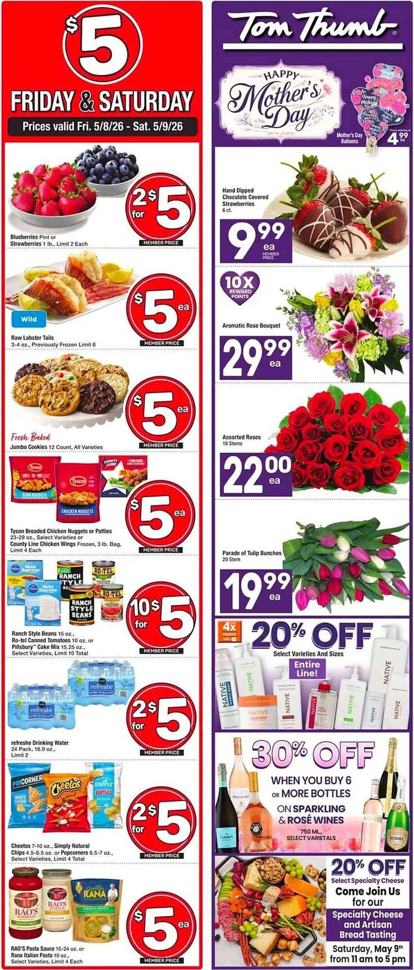 Weekly promotion Tom Thumb weekly ad spanning from May 6 to May 12 2026 - Page 5 for Catalogue 365