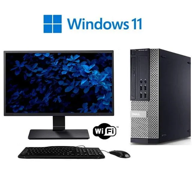 Dell Optiplex 7010 SFF Desktop i5 3.3Ghz 8GB 1TB DVDRW HDMI Win 11 1Yr Warranty +17" Monitor