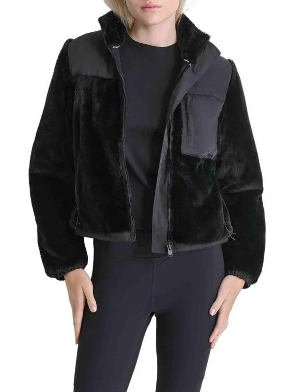 Mixed Media Zip Jacket