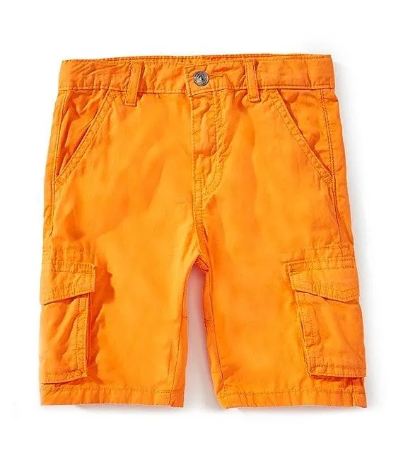 Little Boys Garment Dye Poplin Cargo Shorts
