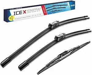 3 Wipers 24"/17"/13" Front Windshield Wiper Blades with Rear Wiper Replacement for GMC Terrain/Equinox 2017 2016 2015 2014 2013 2012 2011 2010-OEM Quality Top Lock