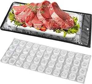 2 Pcs Reusable Cooling Mat for Keeping Food Fresh Outside Party - Flexible Ice Packs Blankets Keep Meat Cold, Replacement Freezer Mat Chiller for Camping Coolers