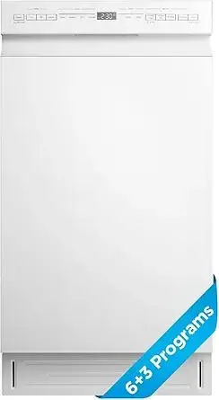 Midea MDF18A1AWW Built-in Dishwasher with 8 Place Settings, 6 Washing Programs, Stainless Steel Tub, Heated Dry, Energy Star, White