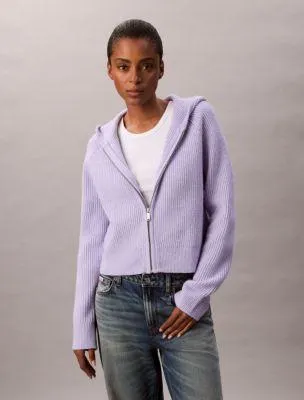 Sweater Rib Zip Hoodie