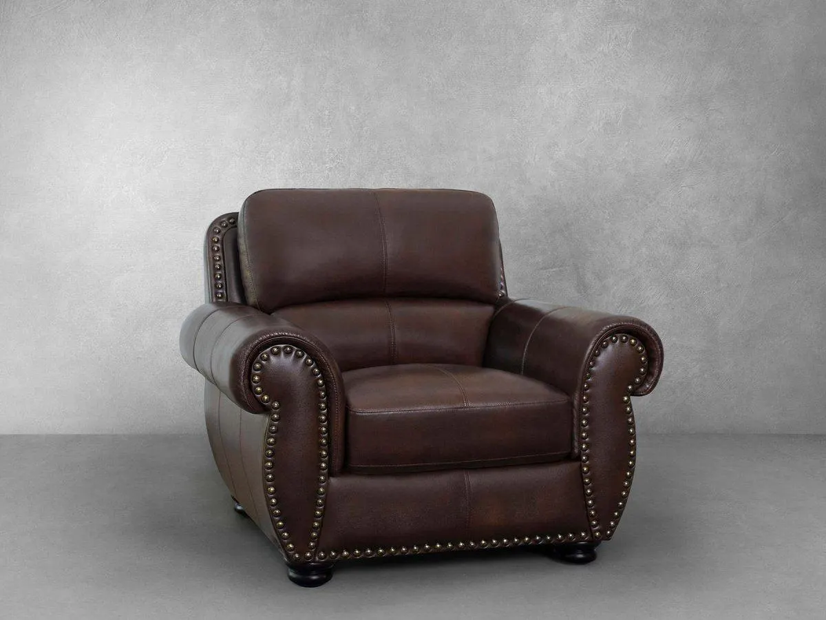Austin Leather Armchair - Brown