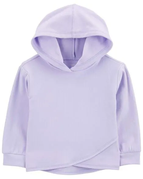 Baby Criss Cross Fleece Hoodie - Purple