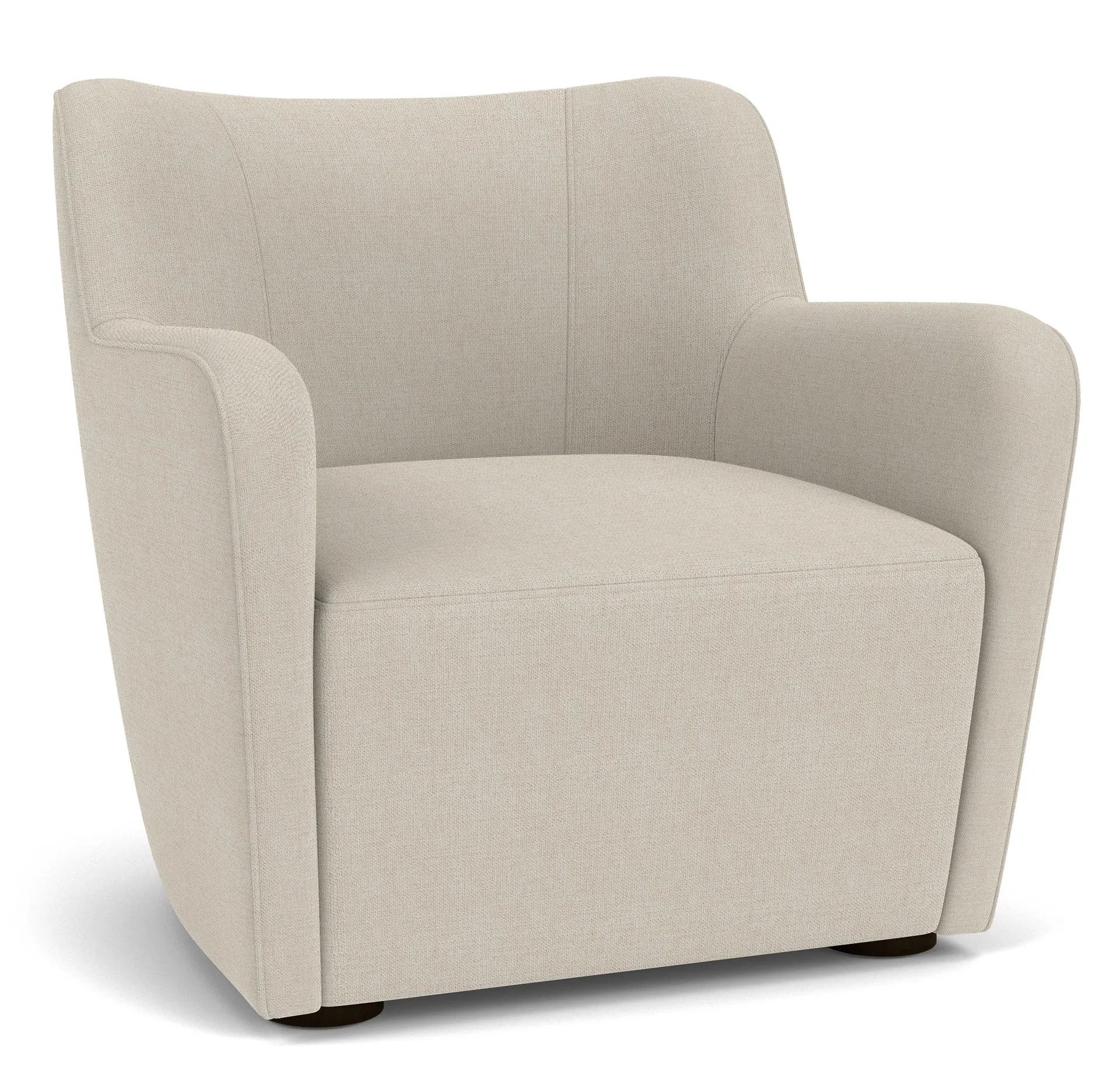Lily Chair in Tepic Ivory with Charcoal Legs