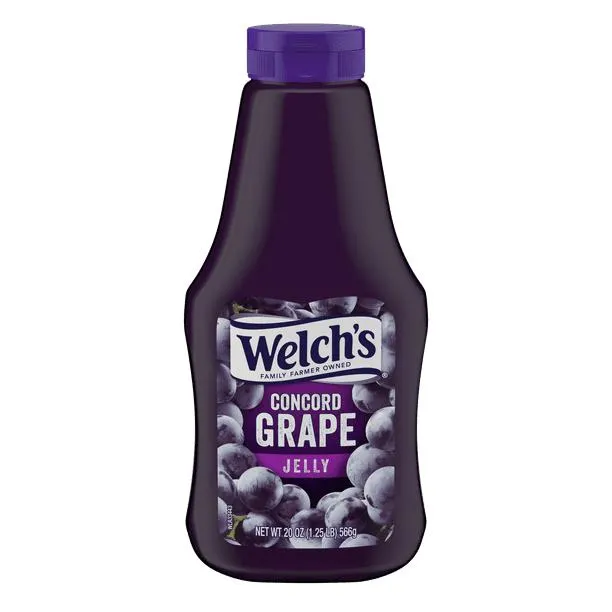 Welch's Concord Grape Jelly, 20 oz Squeeze Bottle