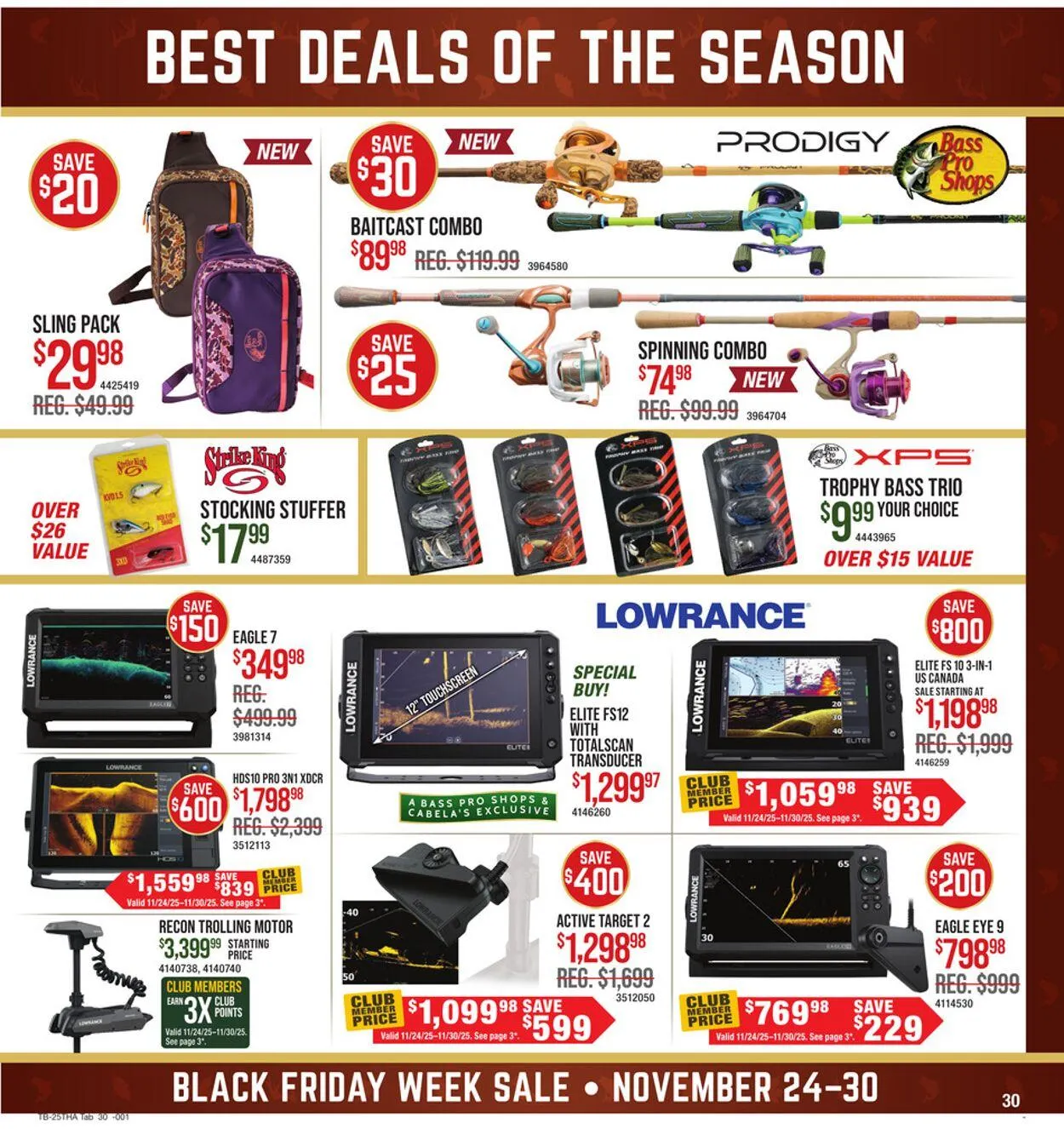 Weekly promotion Cabela's Current weekly ad spanning from November 24 to November 30 2025 - Page 29 for Catalogue 365
