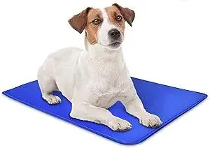 Arf Pets Dog Self Cooling Mat Pad for Kennels, Crates and Beds, Non-Toxic, Durable Solid Cooling Gel Material. No Refrigeration or Electricity Needed, Small 16" x 20"