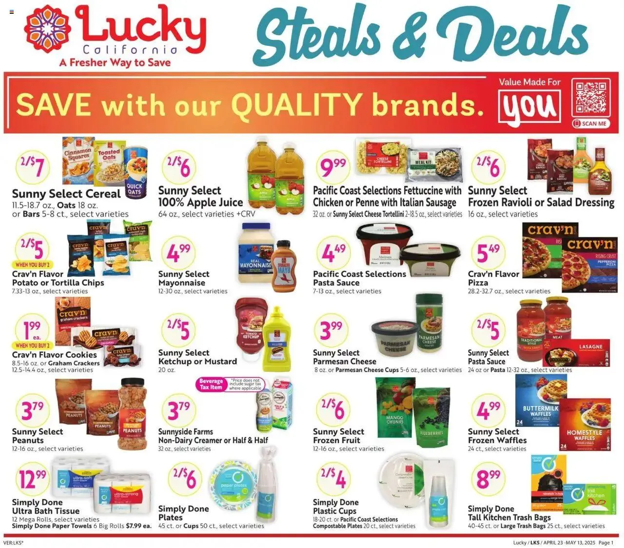 Weekly ad Lucky Supermarkets Big Monthly Deals from April 23 to May 13 2025 - Page 1