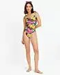 Orchid Bloom Bow Shoulder Tie One Piece