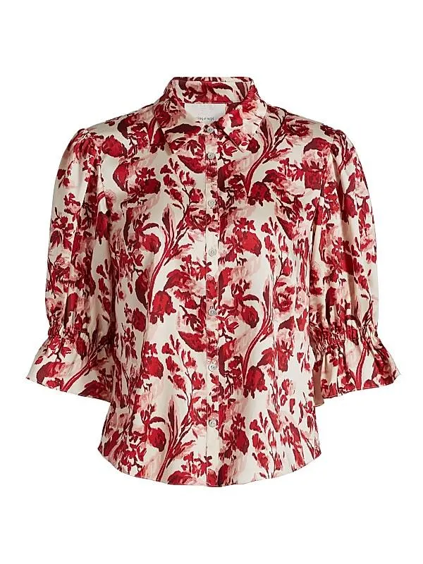 Fiona Floral Ribbon-Printed Shirt