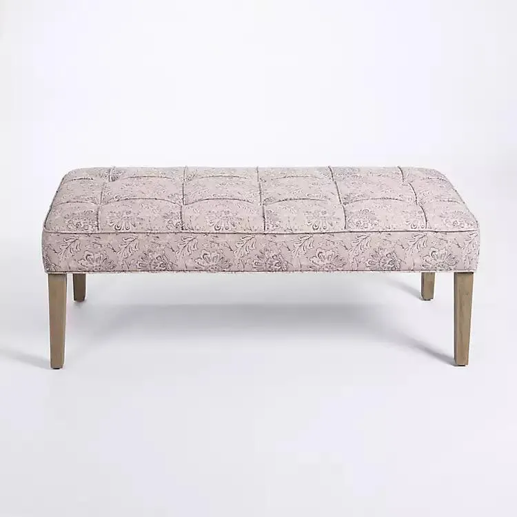 Pleated Florentino Linen Bench
