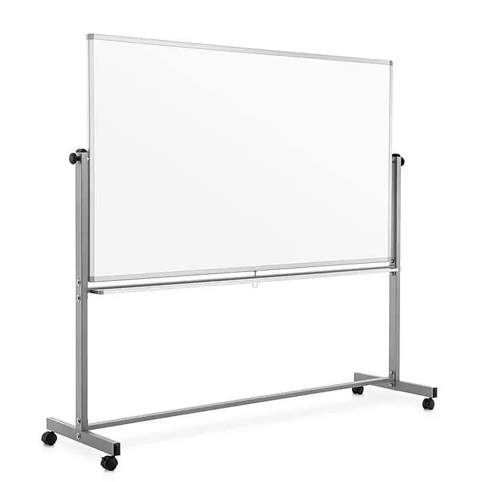 Luxor Double Sided Magnetic Porcelain Mobile Dry-Erase Whiteboard Easel,