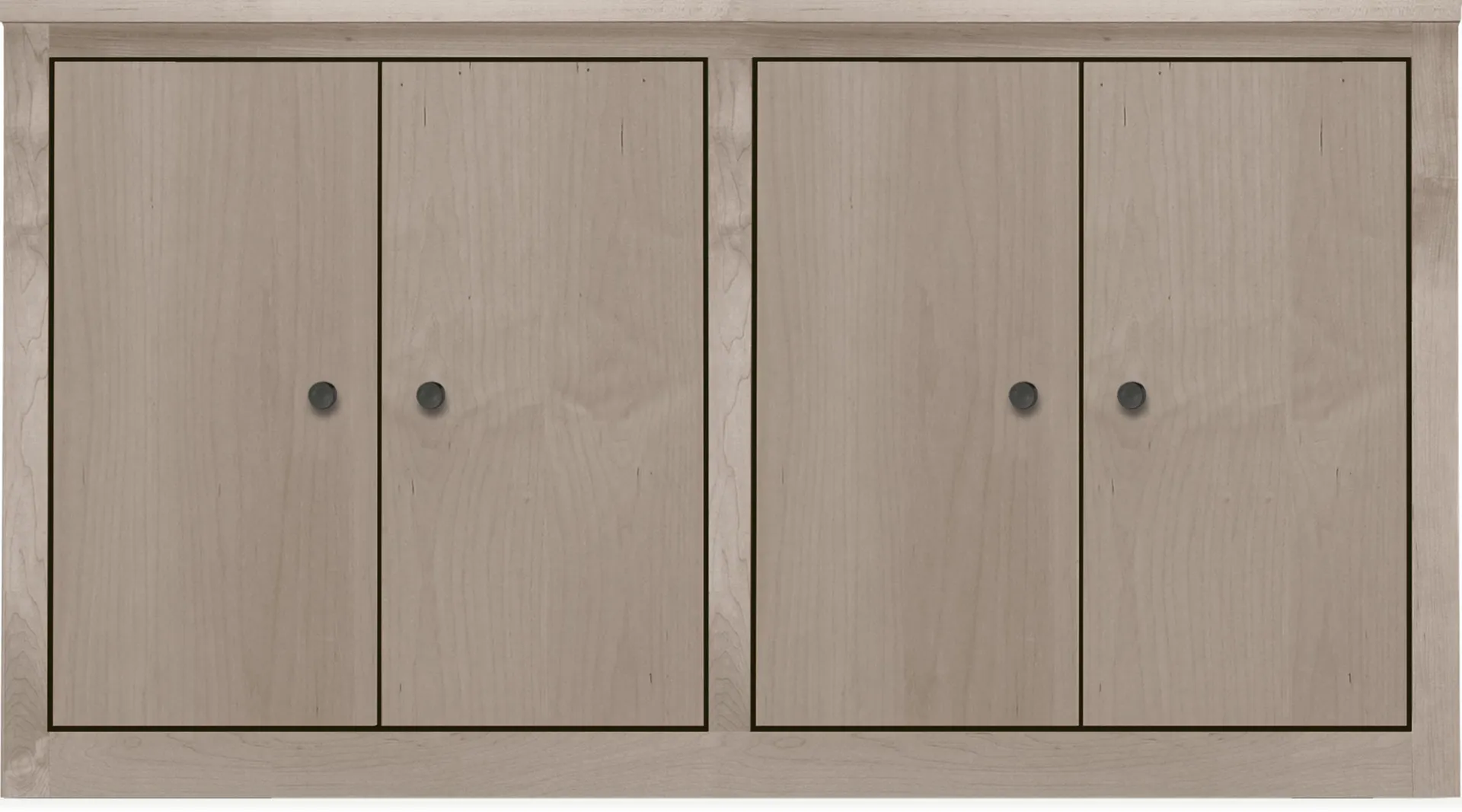 Woodwind 50w 17d 30h Bookcase with Doors in Shell with Natural Steel