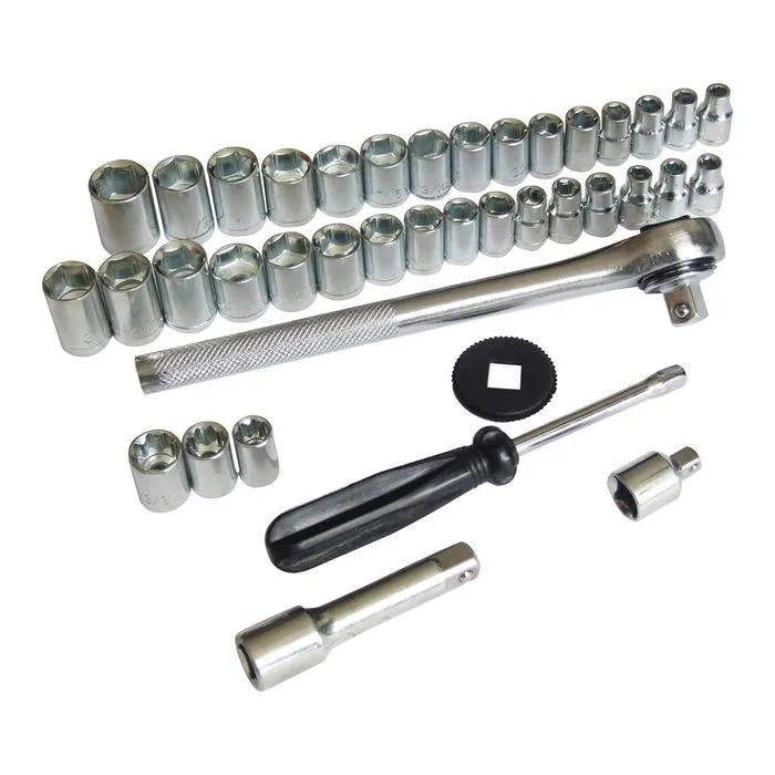 Ratchet and Socket SAE and Metric Tool Set 40 Piece