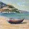Pino Romanò, View of Scilla, Oil Painting, 1990s