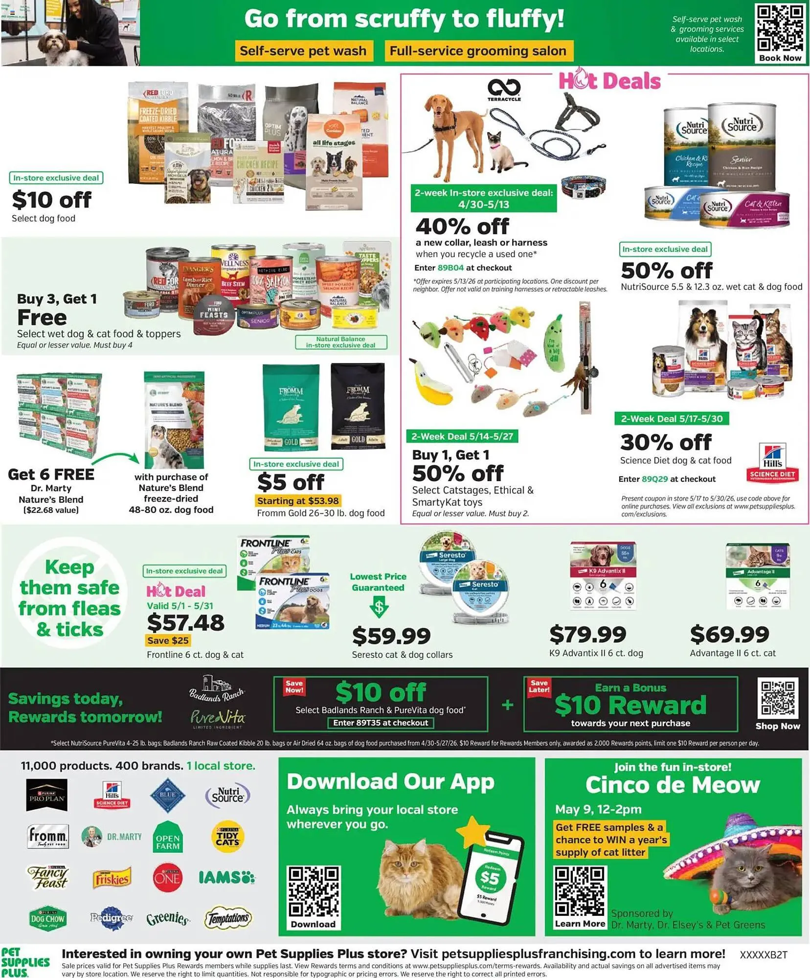Weekly promotion Pet Supplies Plus flyer spanning from April 30 to May 6 2026 - Page 5 for Catalogue 365