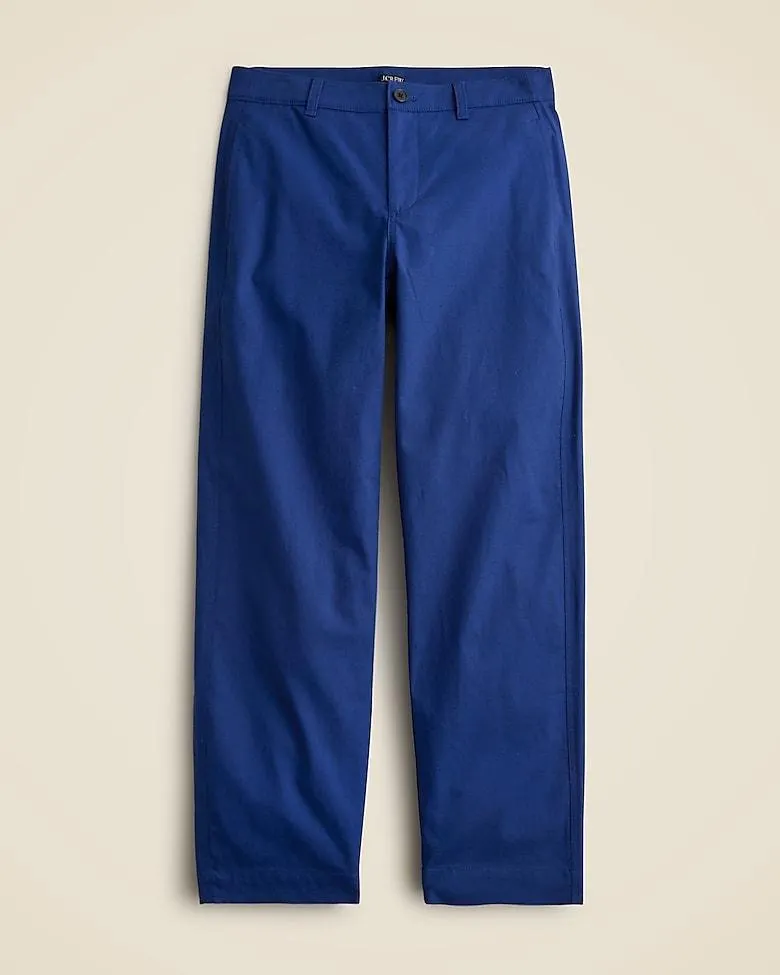 Barrel-leg pant in cotton blend