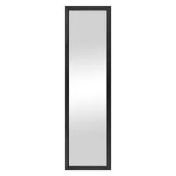 Columbia Frame Dawson 14-1/2"W x 50-1/2"H Black Full Length Over-the-Door Framed Mirror