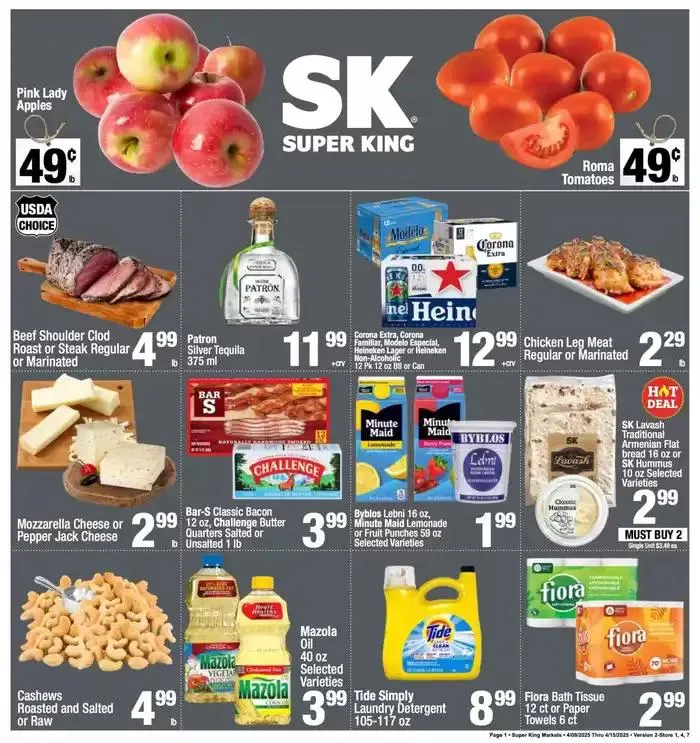 Weekly ad Weekly add Super King Markets from April 9 to April 15 2025 - Page 1