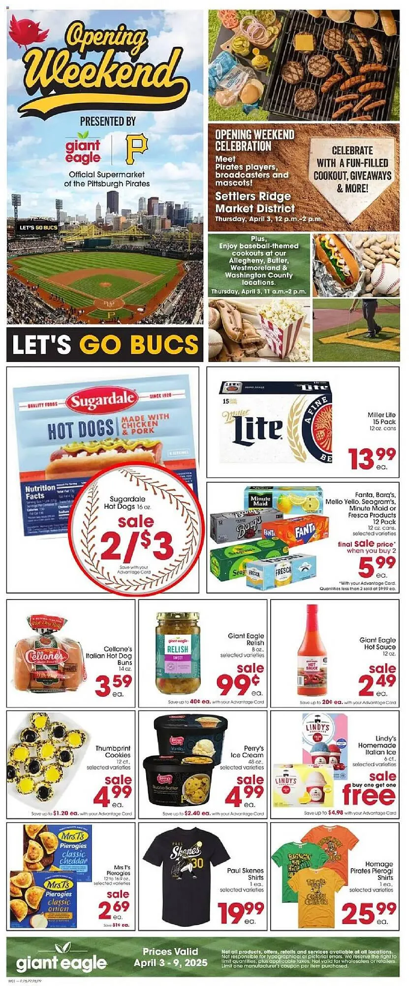 Catálogo de Giant Eagle Weekly Ad 3 de abril al 9 de abril 2025 - Página 1