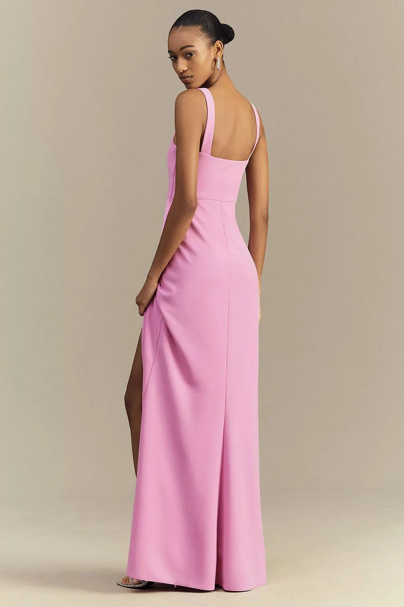 BHLDN Blake Square-Neck Stretch Crepe Maxi Dress