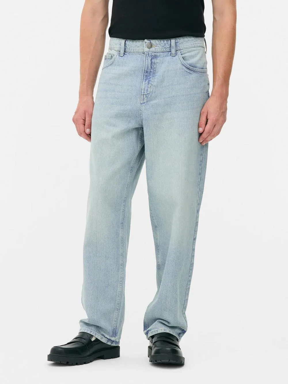 Jean taille haute décontracté