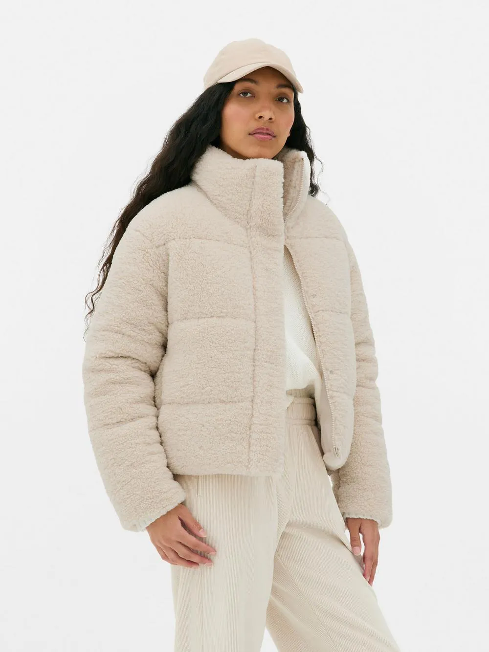 Giacca imbottita in sherpa