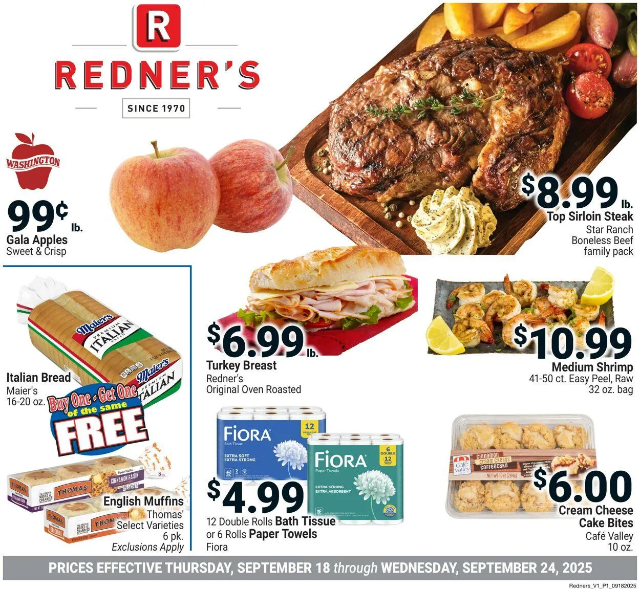 Weekly ad Redner’s Warehouse Market Current weekly ad from September 18 to September 24 2025 - Page 1