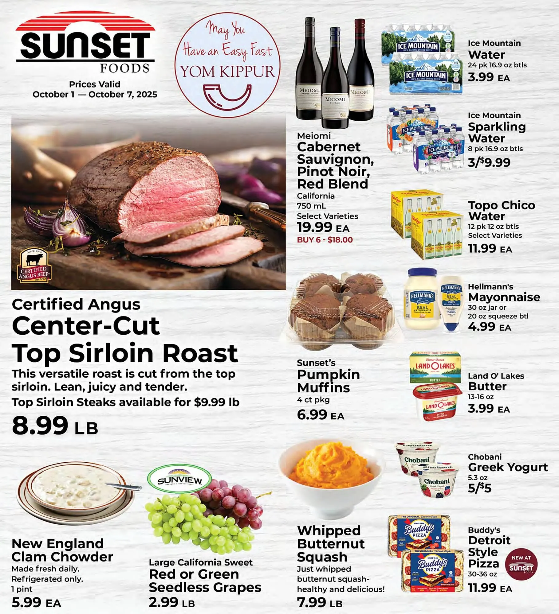 Weekly ad Sunset Foods weekly ad from October 1 to October 7 2025 - Page 1