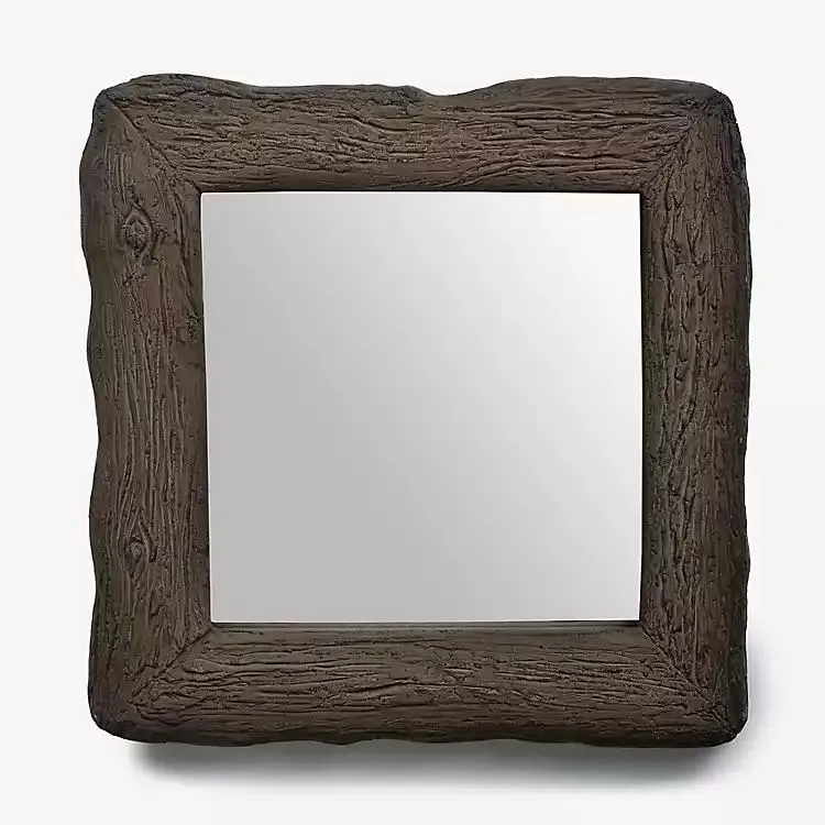 Rustic Wood Plank Wall Mirror