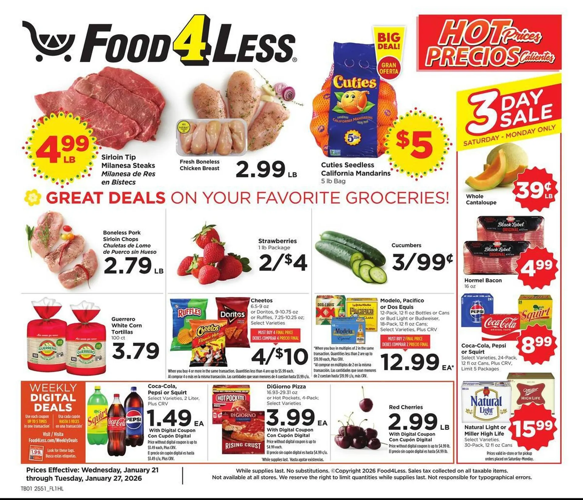Weekly ad Food 4 Less weekly ad from January 21 to January 27 2026 - Page 1