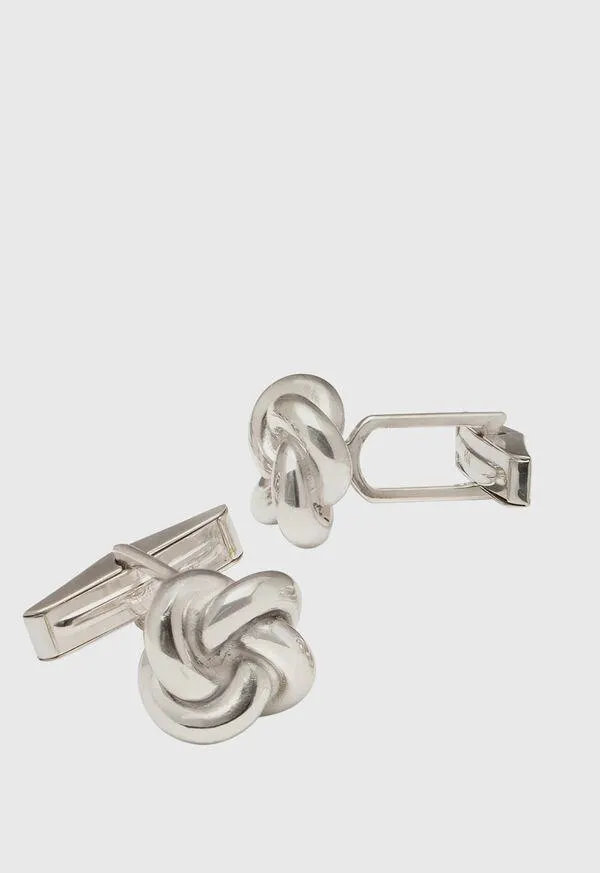 Sterling Silver Knot Cufflinks