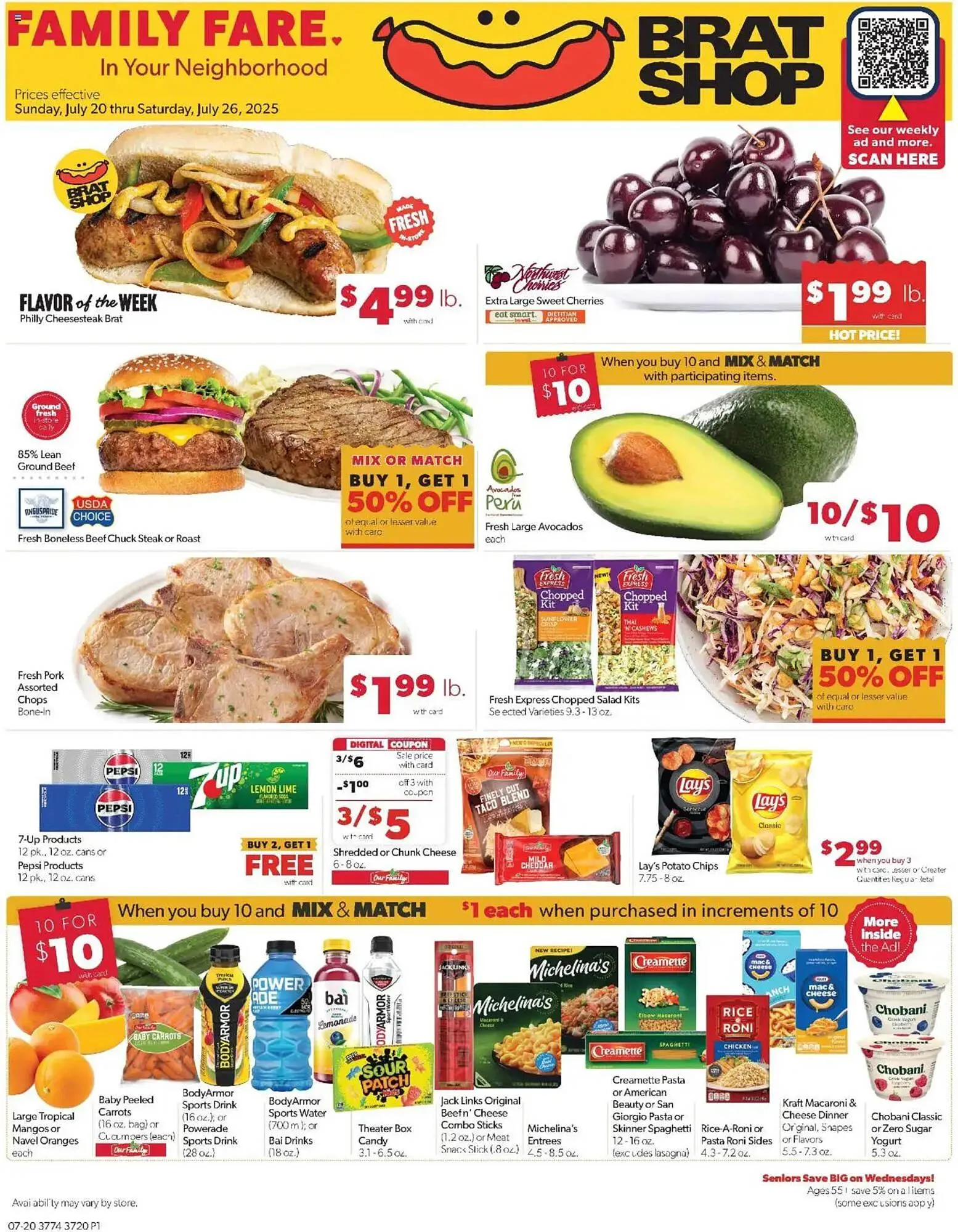 Weekly ad Family Fare Weekly Ad from July 20 to July 26 2025 - Page 1