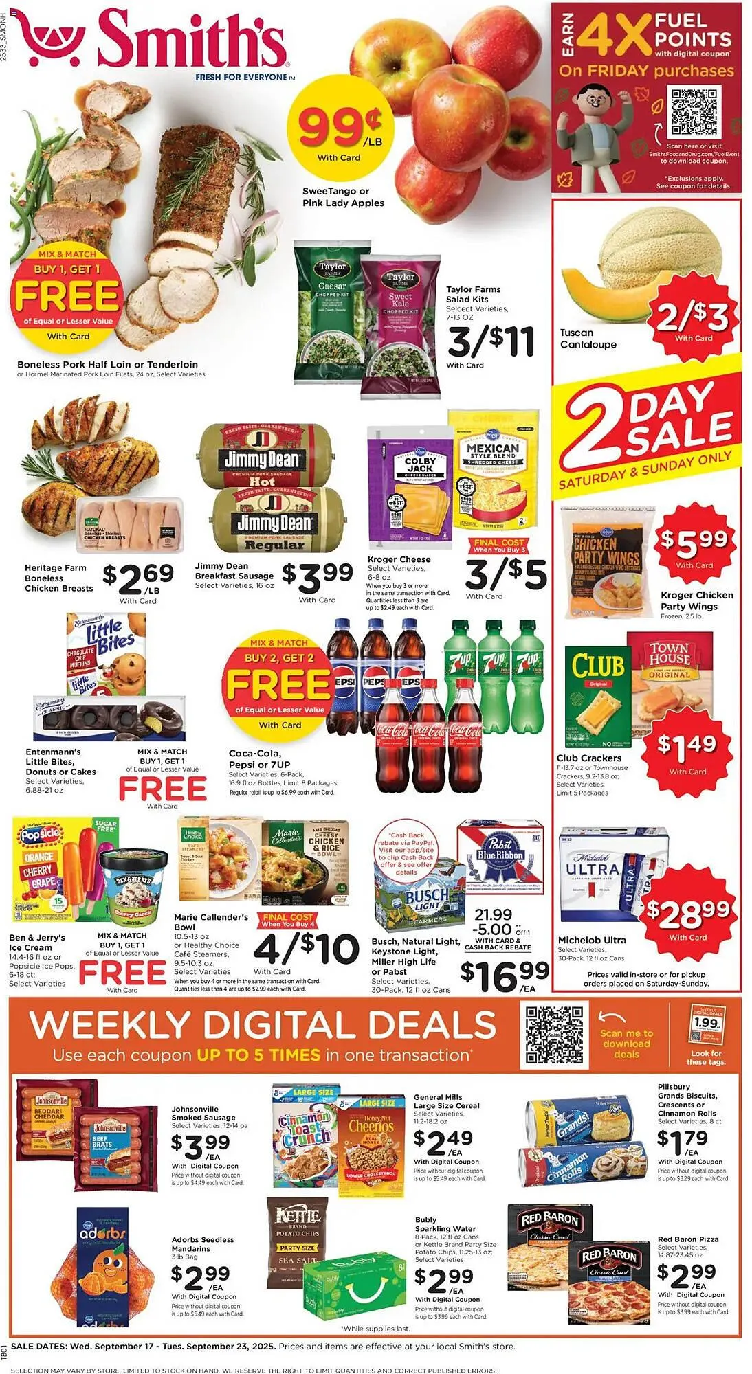 Weekly ad Smith's weekly ad from September 17 to September 23 2025 - Page 1