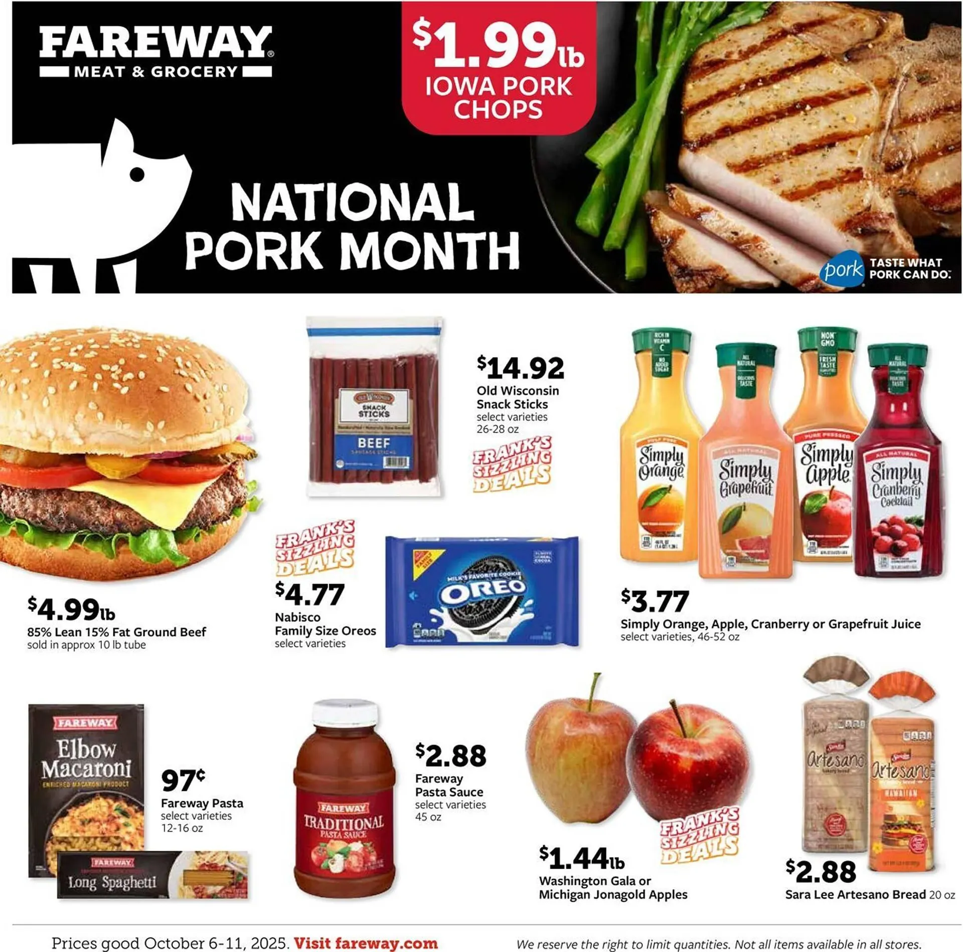 Weekly ad Fareway weekly ad from October 5 to October 11 2025 - Page 1