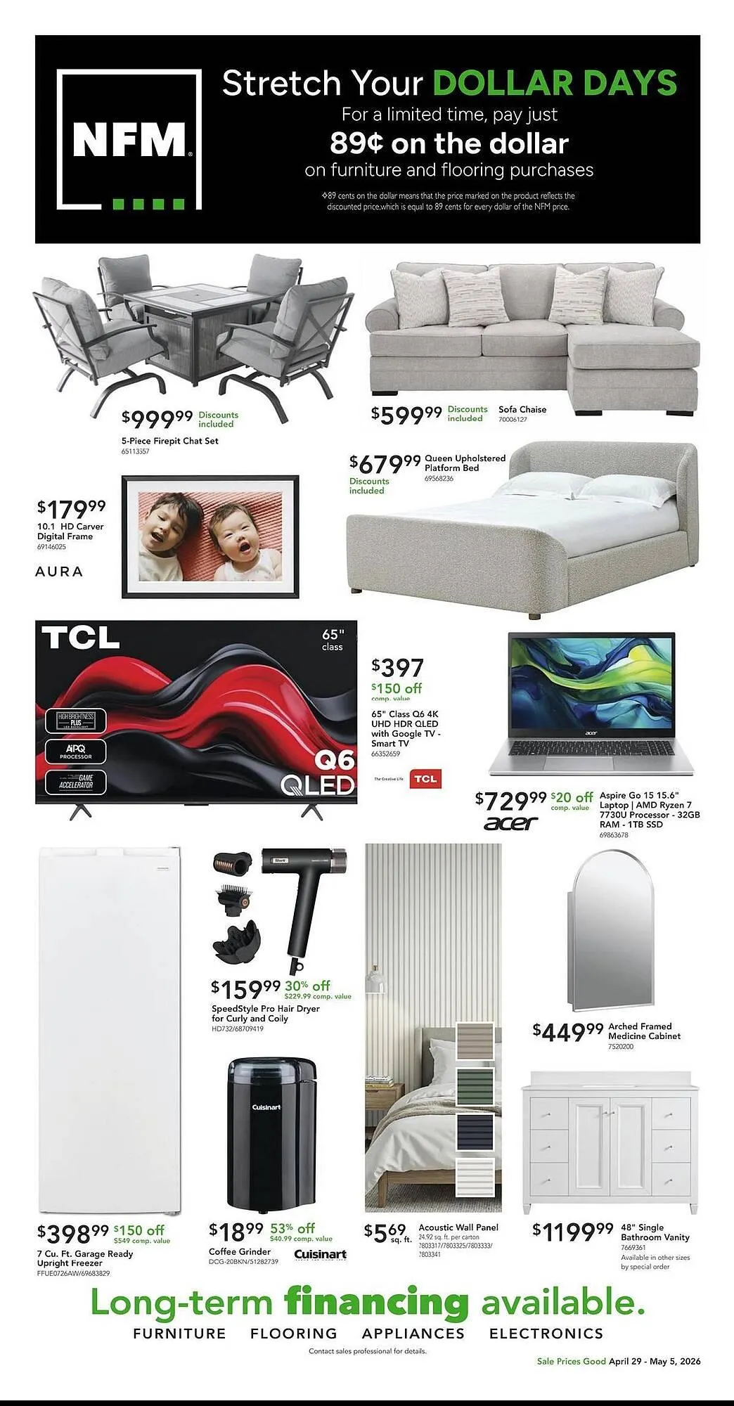 Weekly ad Nebraska Furniture Mart weekly ad from April 29 to May 5 2026 - Page 1