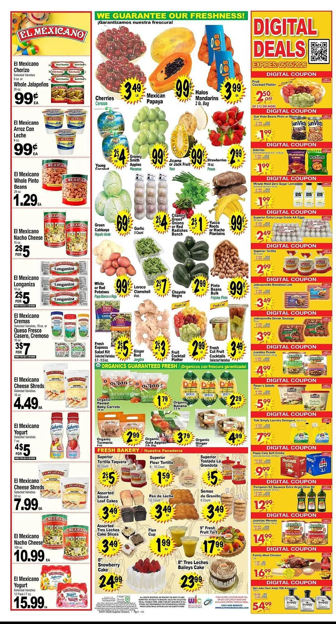 Weekly promotion Superior Grocers weekly ad spanning from April 29 to May 5 2026 - Page 4 for Catalogue 365