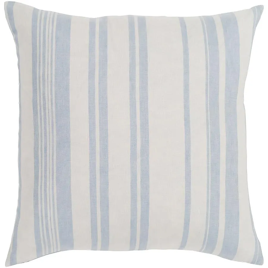 Livabliss Baris 18-in x 18-in Pale Blue/Ivory Square Indoor Decorative Pillow