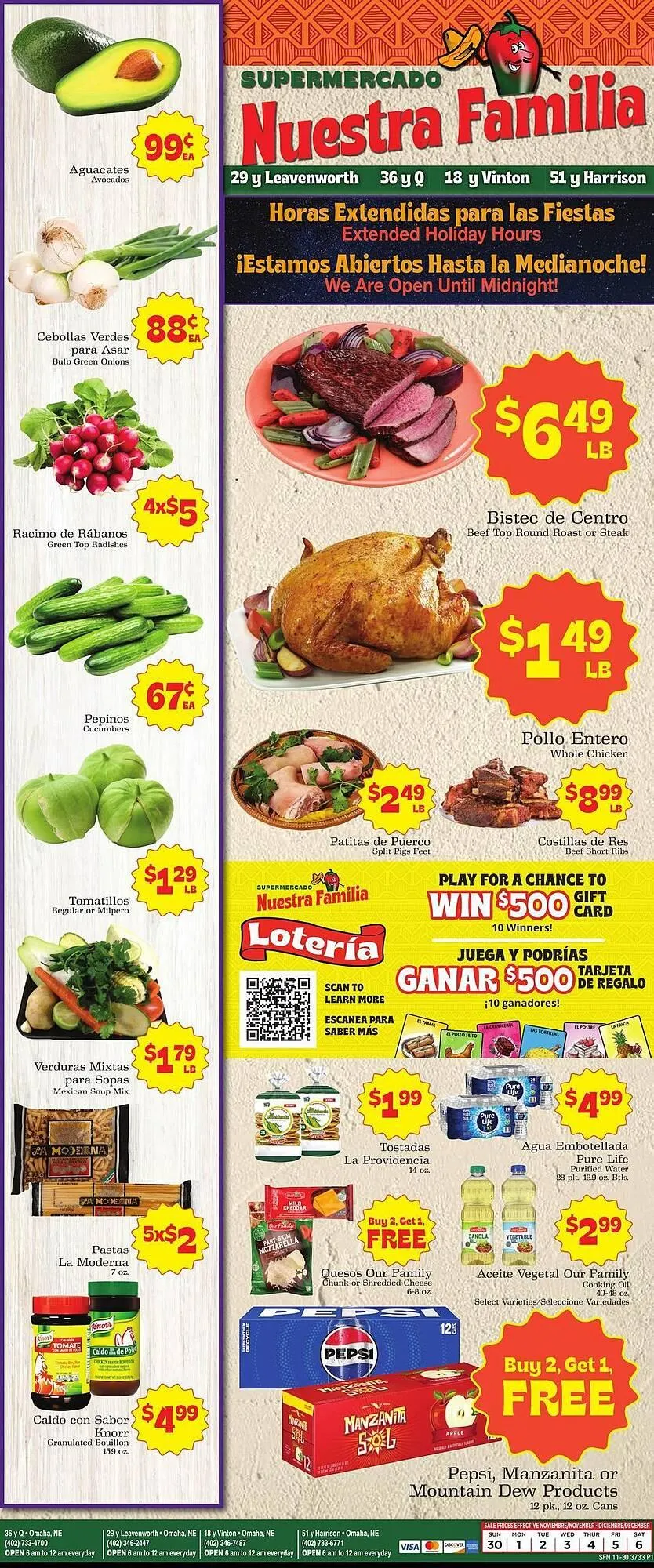 Supermercado Nuestra Familia weekly ad - 1