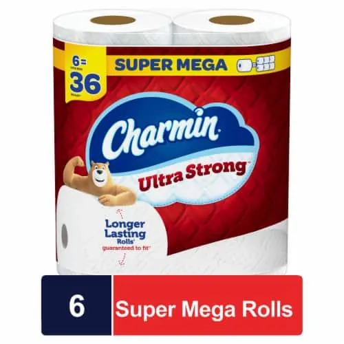 Charmin Ultra Strong Toilet Paper 6 Mega XL Rolls