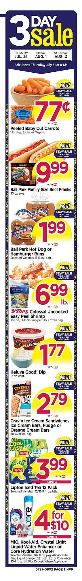 Weekly ad Tops Weekly Ad from July 31 to August 2 2025 - Page 1