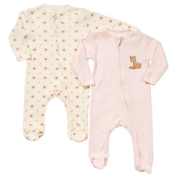 Baby Girl (NB-9M) Tales & Stories 2pk. Floral & Deer Sleepers
