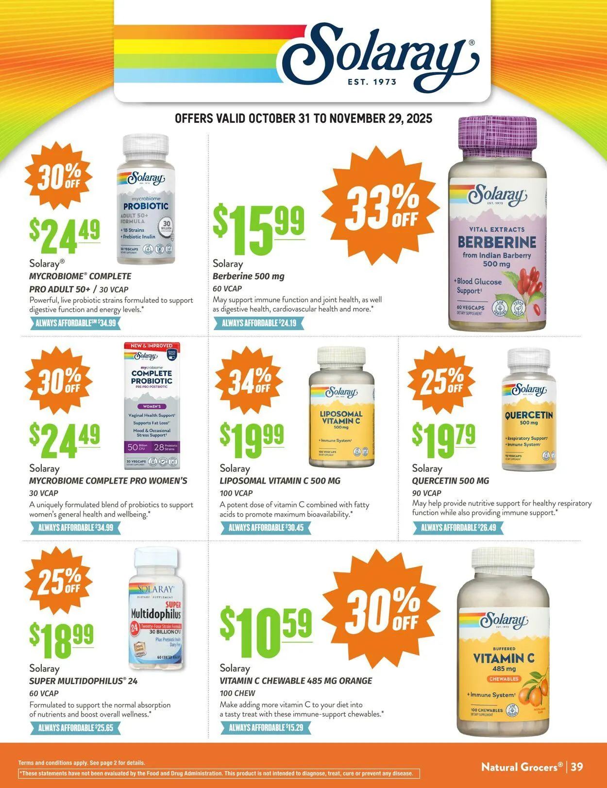 Weekly ad Natural Grocers from October 23 to November 3 2025 - Page 39